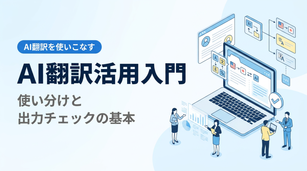 AI翻訳活用入門｜ビジネスで使い分け・出力を確かめるAI 翻訳の基本