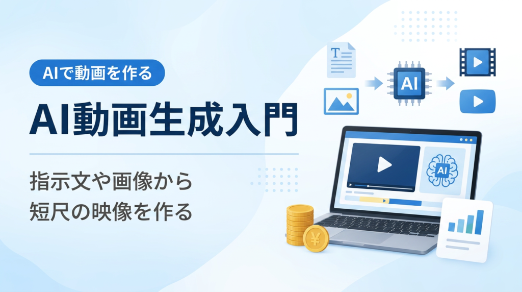 AI動画生成入門｜指示文や元画像から短尺の動く映像を1本作る