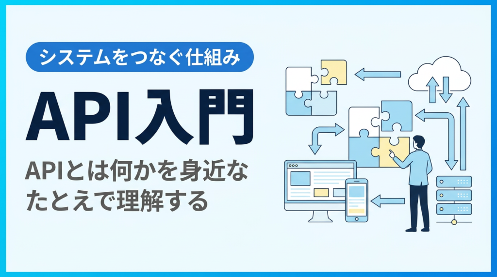 API入門｜APIとは何かを身近なたとえで理解しシステム連携を見極める