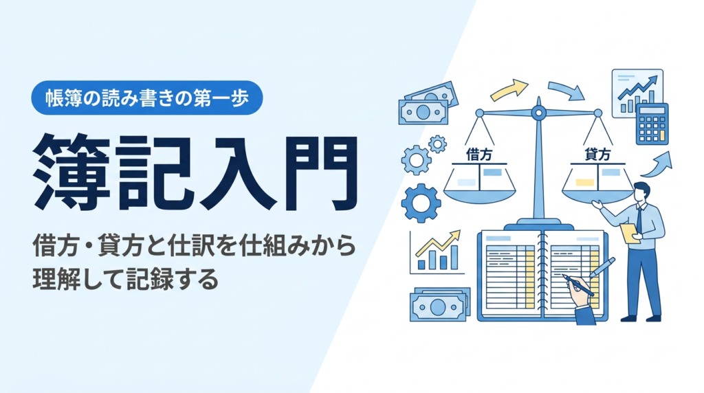 簿記入門｜借方・貸方と仕訳を仕組みから理解して帳簿に記録する