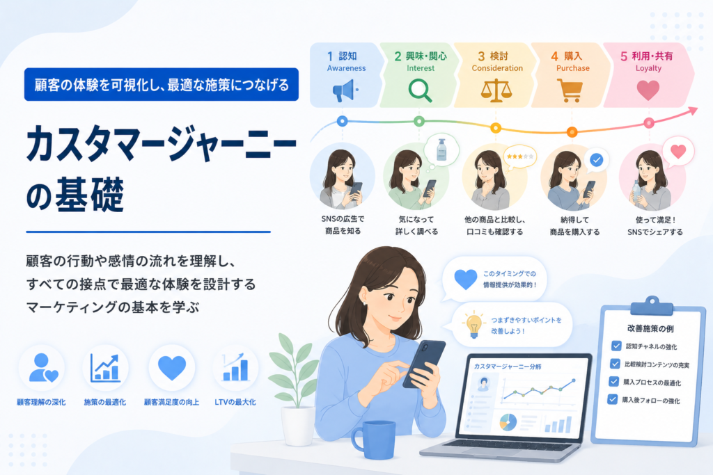 カスタマージャーニー入門｜顧客の購買行動を1枚に図解する作り方