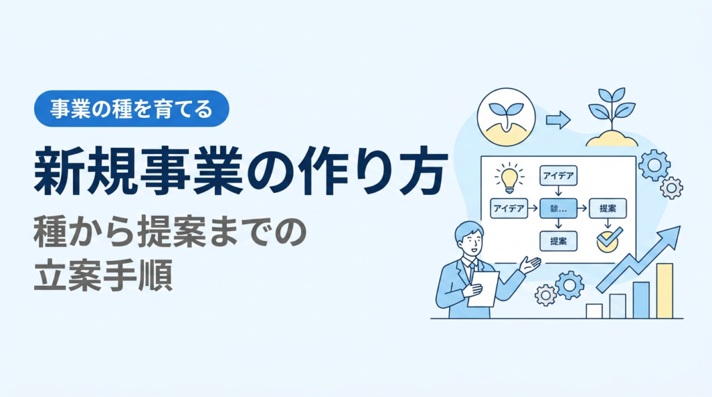 新規事業の作り方入門｜作る前に確かめる、種から提案までの立案手順